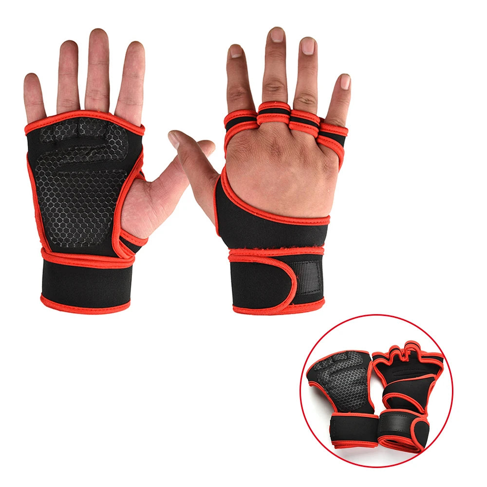 Unisex Weightlifting Workout Gloves with Wrist Support