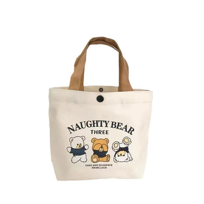 Small Canvas Tote Lunch Bag for Women & Students