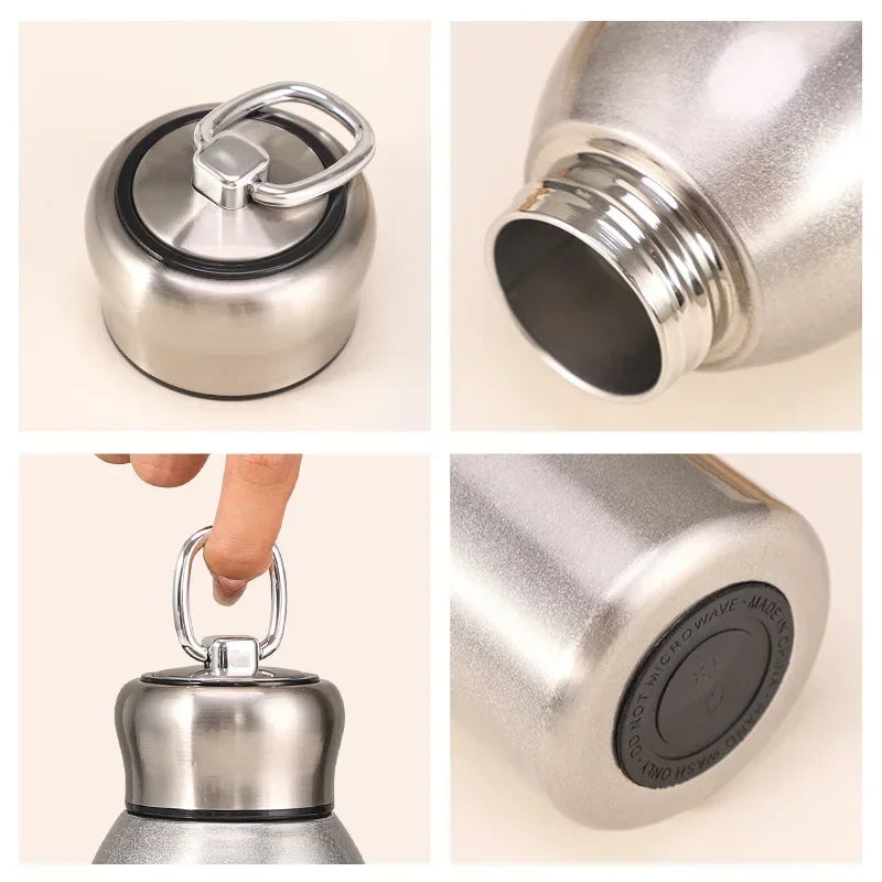 Mini 304 Stainless Steel Insulated Thermos Cup with Carry Ring