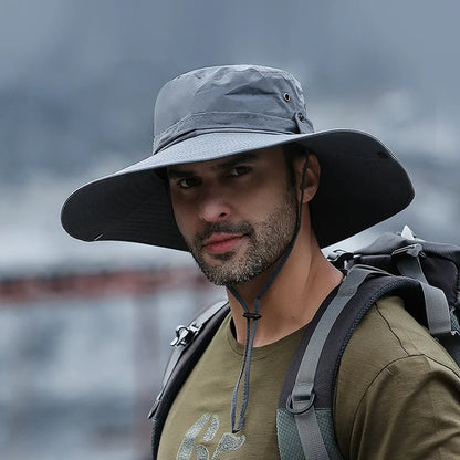 Men's UV Protection Wide Brim Fishing Sun Hat