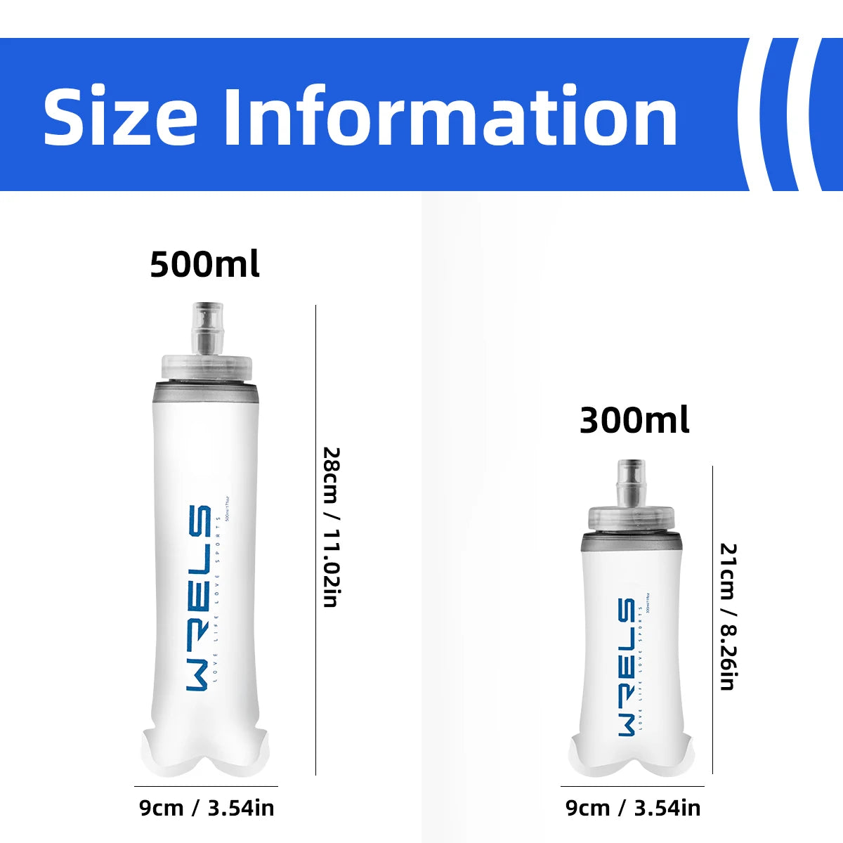 Collapsible Soft Sports Water Bottle for Running and Hiking