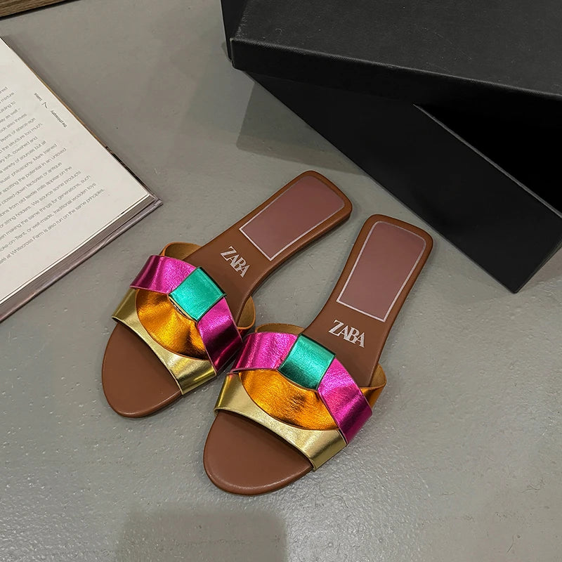 Women’s Solid Color Fashion Summer Slippers Lightweight Shoes