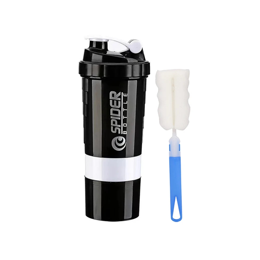 3 Layer Protein Shaker Bottle with Storage Compartments