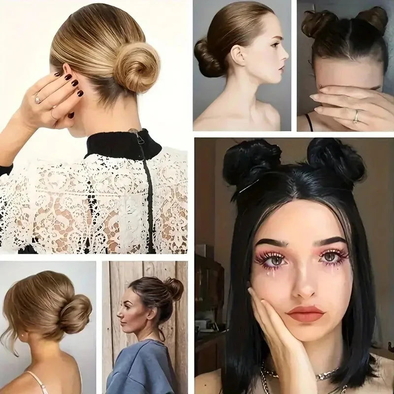 WIGSIN Women's Synthetic Messy Donut Hair Bun Extension