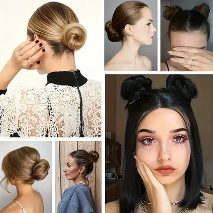 WIGSIN Women's Synthetic Messy Donut Hair Bun Extension