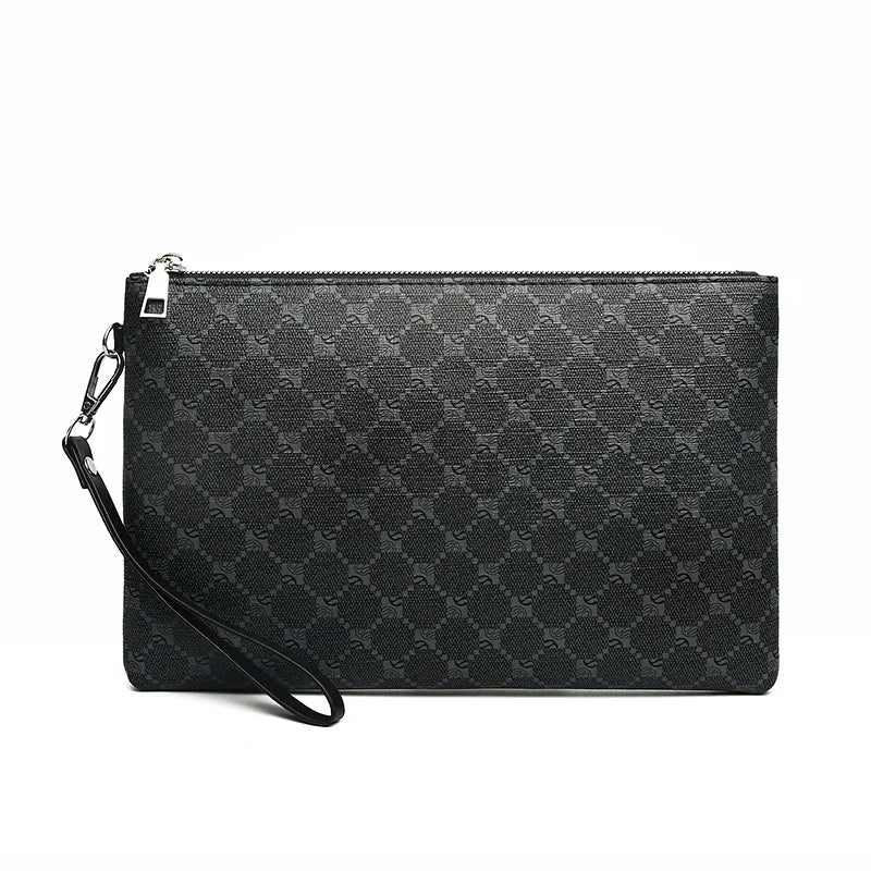 Men’s Slim Leather Messenger Crossbody Clutch Bag