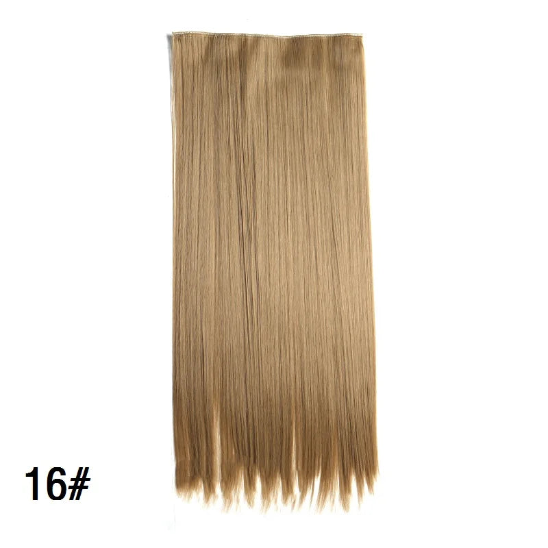 Women's 24 Inch 5 Clip Straight Synthetic Hair Extension
