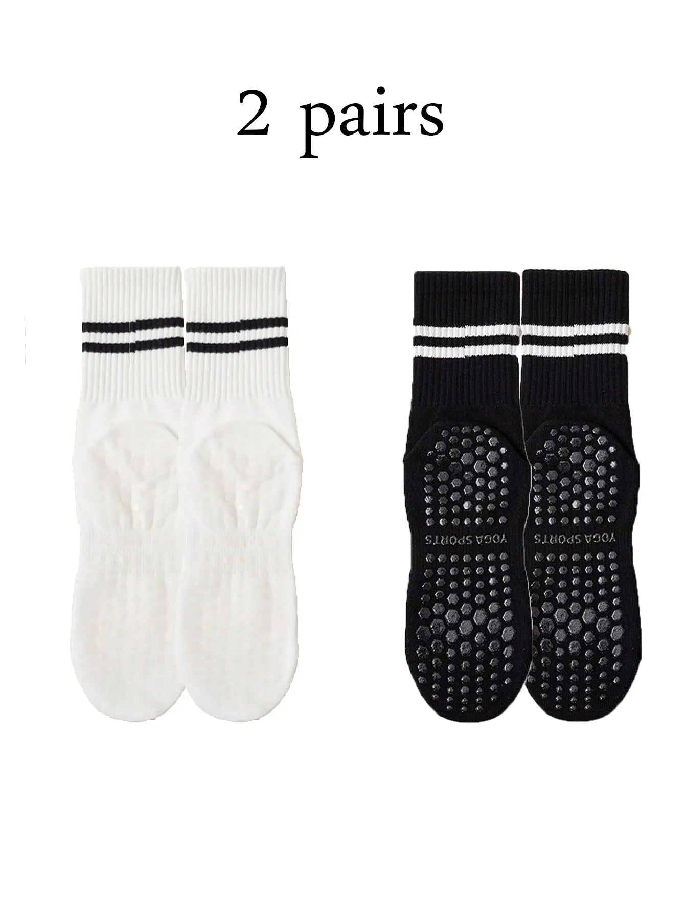 4 Pairs Women's Non Slip Yoga Pilates Socks