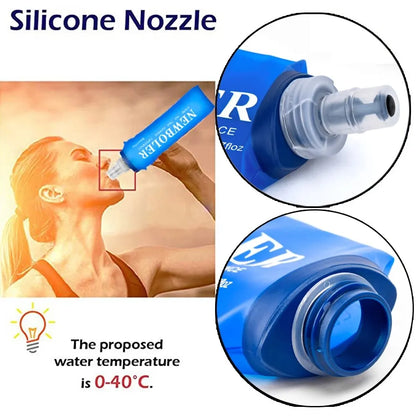 NEWBOLER 250ml or 500ml Collapsible Soft Flask Water Bottle