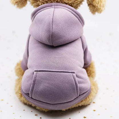 Thick Warm Hooded Sweater for Small Dogs Autumn Winter Pet Clothing
