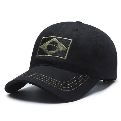 Brazil Flag Men's Sun Protection Sports Baseball Cap