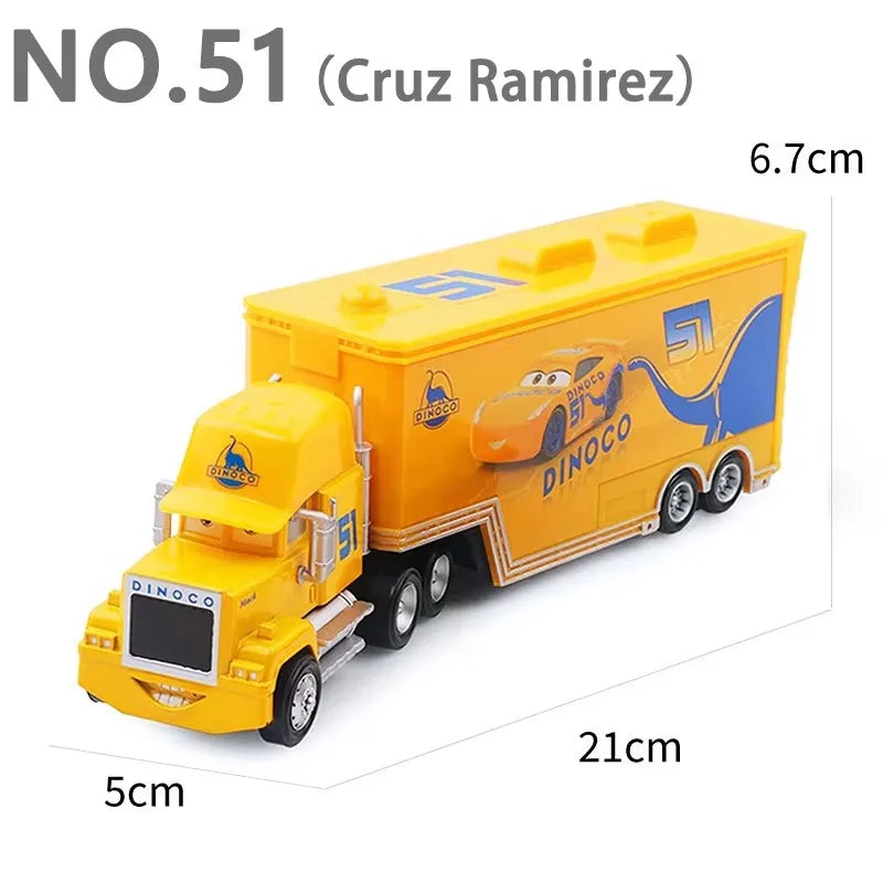 Lightning McQueen Diecast Container Hauler Truck Toy
