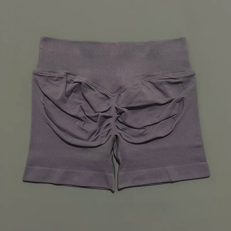 Women Fitness Workout Shorts Yoga High Waist Lift Butt Fitness Shorts Gym Running Sportswear Women Push Up Gym Leggings