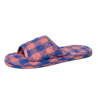 Women Slippers Lightweight Home Shoes Antislip Soft Indoor Fabric Slippers