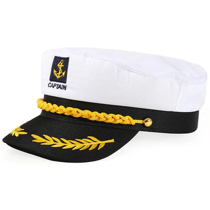 Unisex Adjustable Yacht Captain Sailor Hat