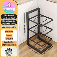 4 Tier Black