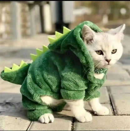 Halloween Dinosaur Fleece Hoodie for Small Dogs & Cats Costume