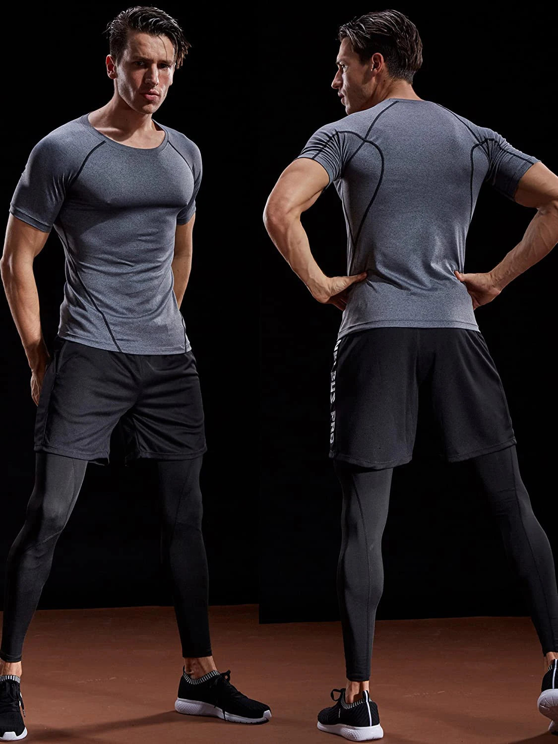 Men's Quick Dry Compression Running T Shirt