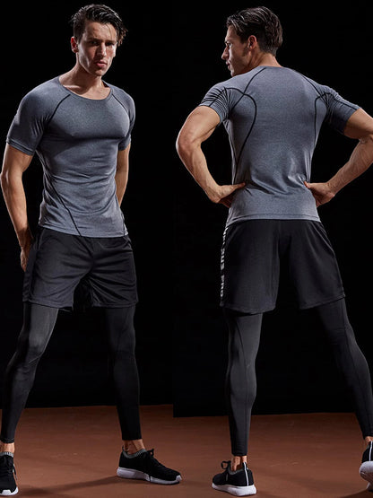Men's Quick Dry Compression Running T Shirt