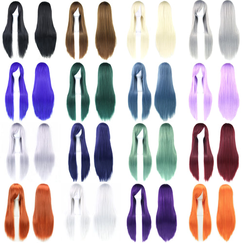 Soowee 80cm Long Synthetic Straight Cosplay Wig