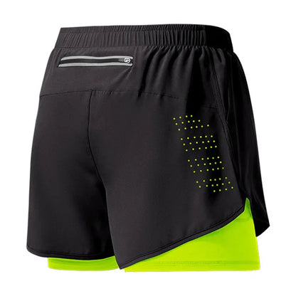 Men's Quick Dry Double Layer Running Shorts