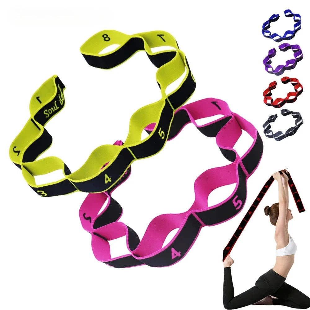 8 or 10 Section Yoga Stretch Resistance Band