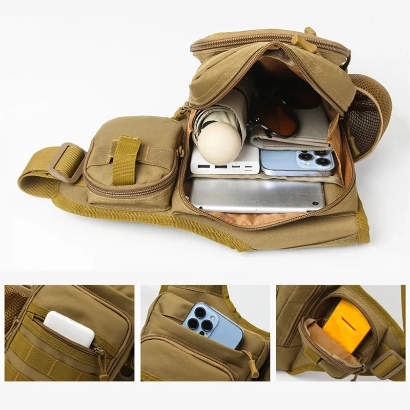 Men's Tactical MOLLE Crossbody Waist Pack