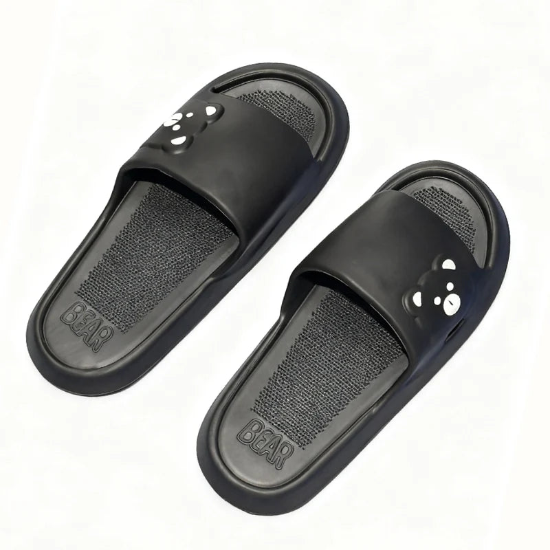 Cute Cartoon Bear EVA Slippers for Women Soft Non Slip Summer Slides