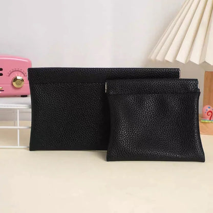 Self Closing PU Leather Long Wallet and Passport Holder