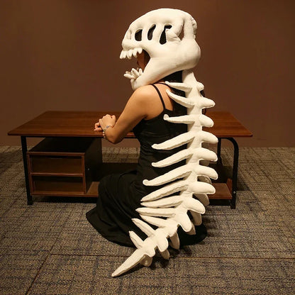 Realistic Dinosaur Skeleton Costume Set with Funny Headgear