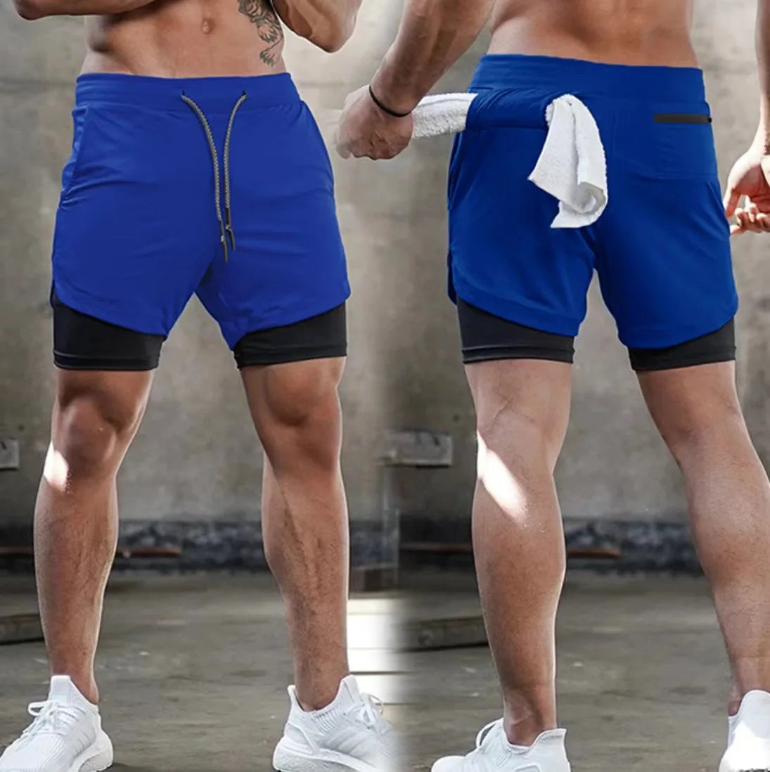 Men's Camo 2 in 1 Quick Dry Running Shorts