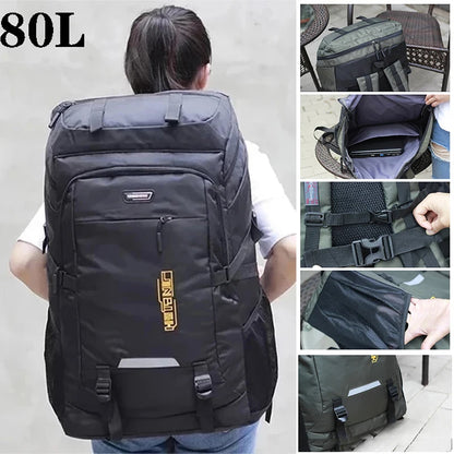 50L or 80L Large Capacity Hiking and Travel Backpack