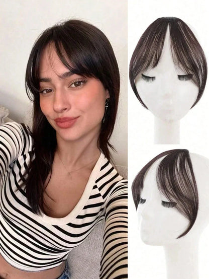 Women's Natural Clip In Middle Part Bangs Hair Extension