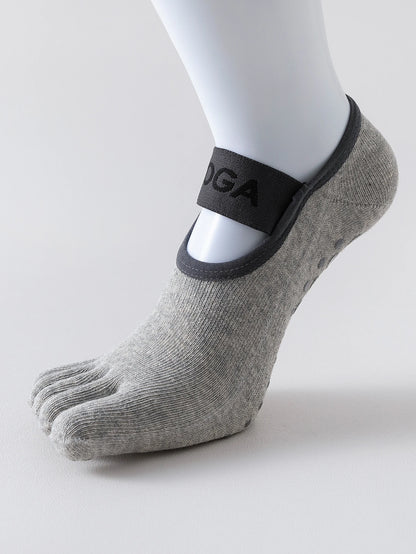1 Pair Women's Anti Slip Five Toe Yoga Pilates Socks