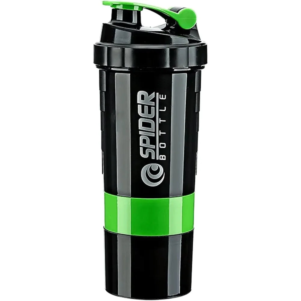 3 Layer Protein Shaker Bottle with Storage Compartments