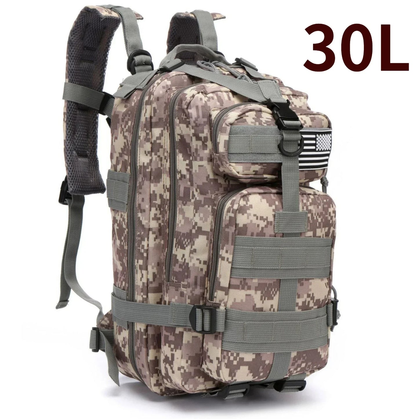 30L or 50L Waterproof Tactical Hiking Backpack