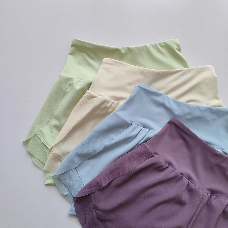 Women's High Waist 2 in 1 Quick Dry Running Shorts