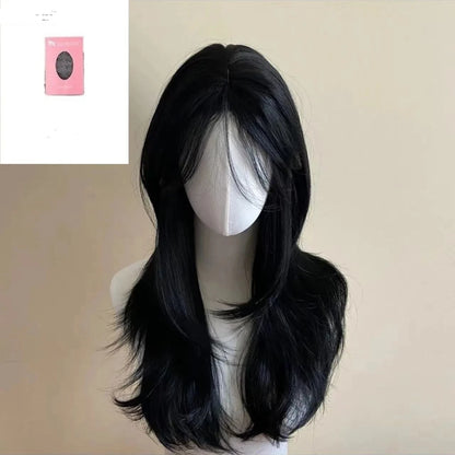 Black Body Wave Headband Wig with Bangs