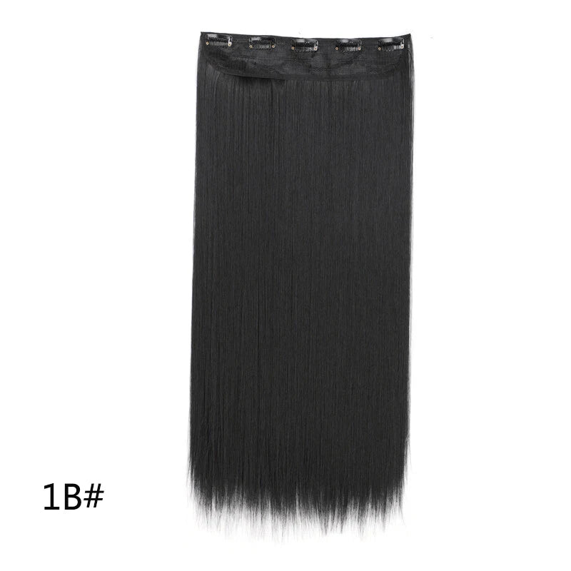 Women's 24 Inch 5 Clip Straight Synthetic Hair Extension