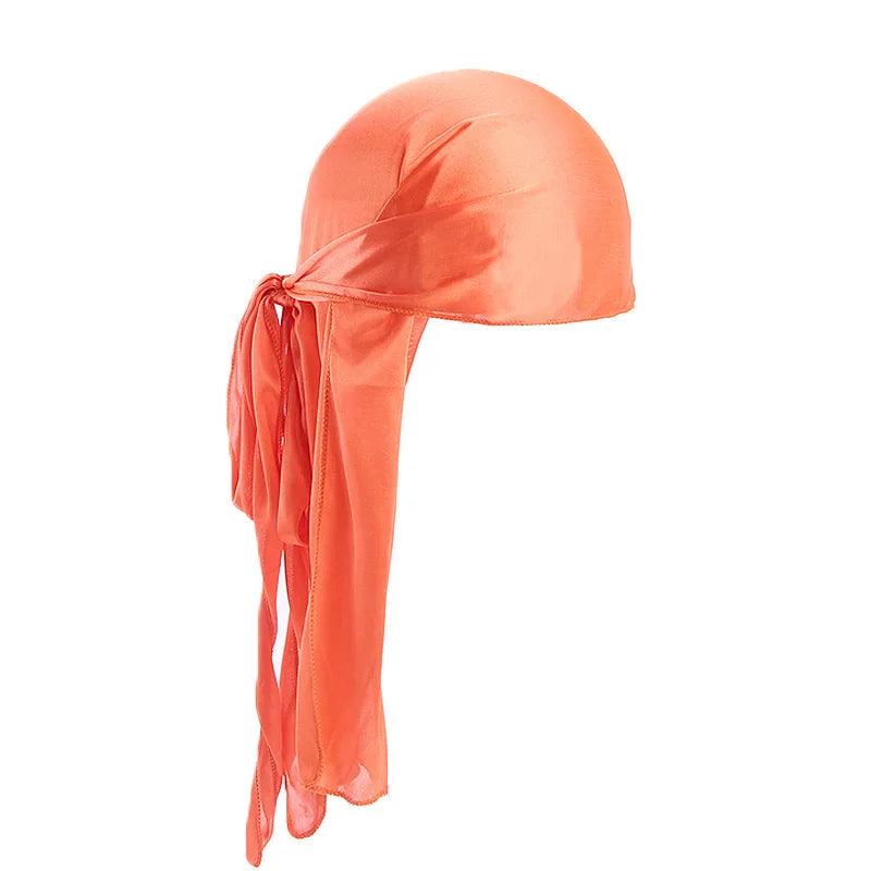 Unisex Silky Long Tail Durag Headwrap