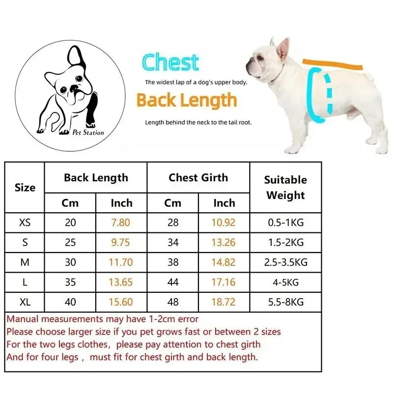 Cute Dog Vest Jacket for Small & Medium Dogs Winter Pet Clothing