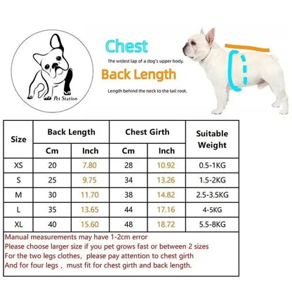 Cute Dog Vest Jacket for Small & Medium Dogs Winter Pet Clothing