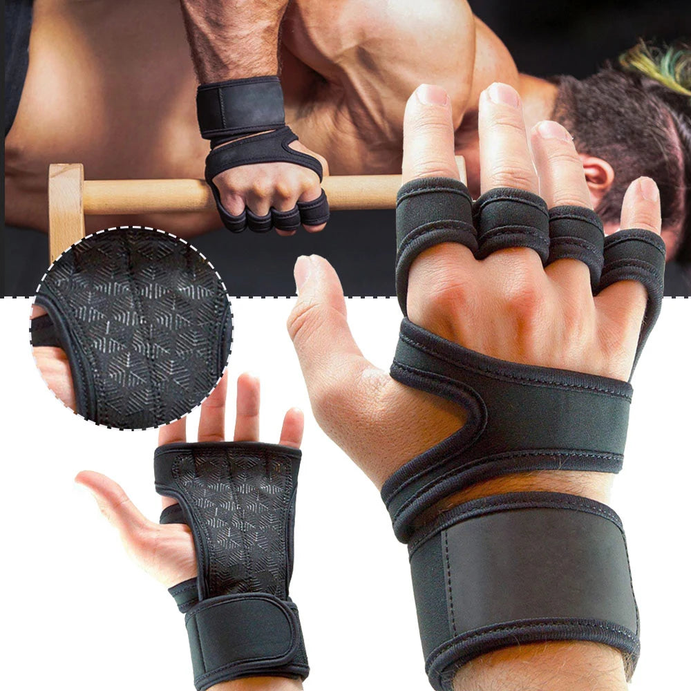 Unisex Weightlifting Workout Gloves with Wrist Support
