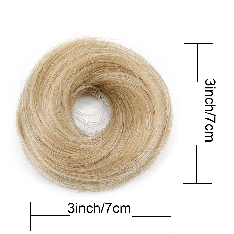 WIGSIN Women's Synthetic Messy Donut Hair Bun Extension