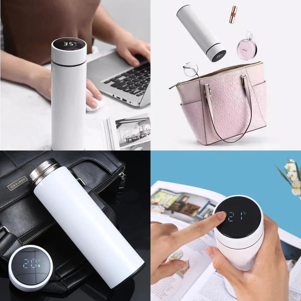 500ml Stainless Steel Temperature Display Thermos Bottle