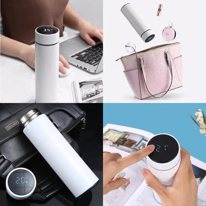 500ml Stainless Steel Temperature Display Thermos Bottle