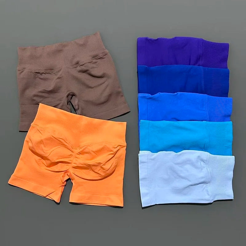 Women's Seamless Scrunch Butt Gym Biker Shorts