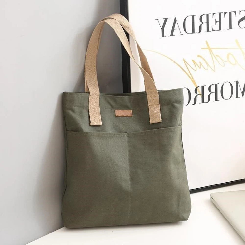 Women’s Large Capacity Canvas Tote Bag Commuter Handbag