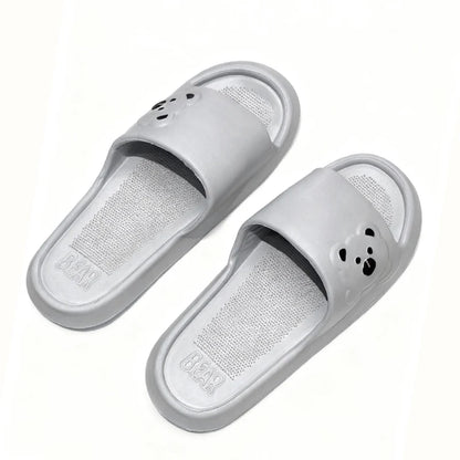 Cute Cartoon Bear EVA Slippers for Women Soft Non Slip Summer Slides