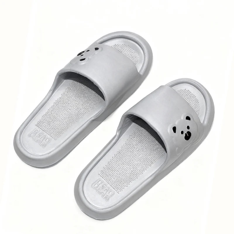 Cute Cartoon Bear EVA Slippers for Women Summer Indoor Slides
